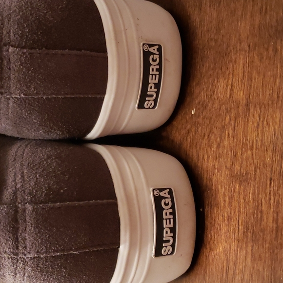 Superga suede, fleece lined, platform sneakers - Picture 4 of 7